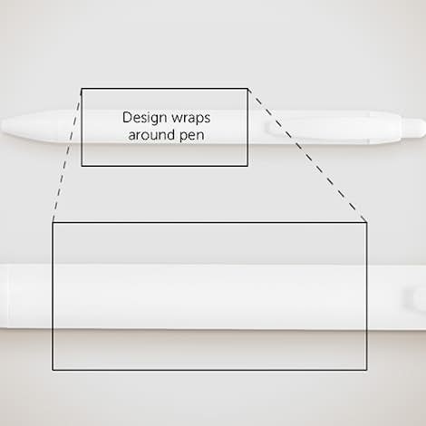 BIC WideBody Retractable Pen (black ink) - White / White