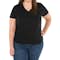 Hanes Ladies Just My Size Plus V-Neck T-shirt - Other View: 1