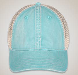 Comfort Colors Trucker Hat - Color: Lagoon Blue / Ivory