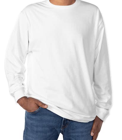 Hanes ComfortSoft® Long Sleeve Tagless T-shirt - White