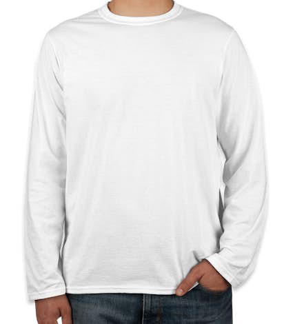 Canada - Gildan Softstyle Long Sleeve Jersey T-shirt - White