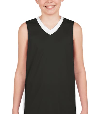 Augusta Youth Colorblock Basketball Jersey - Slate / White
