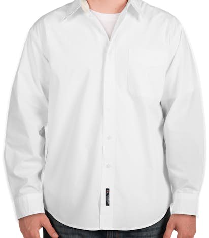 Port Authority Long Sleeve Easy Care Shirt - White / Light Stone