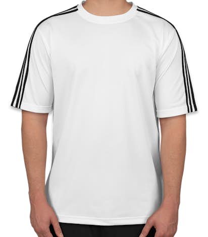 Adidas Three Stripe Performance Shirt - White / Black