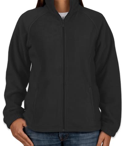 Harriton Ladies Full Zip Fleece Jacket - Black