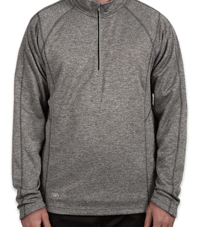 Ogio Endurance Reflective Heather Performance Quarter Zip Pullover - Diesel Grey