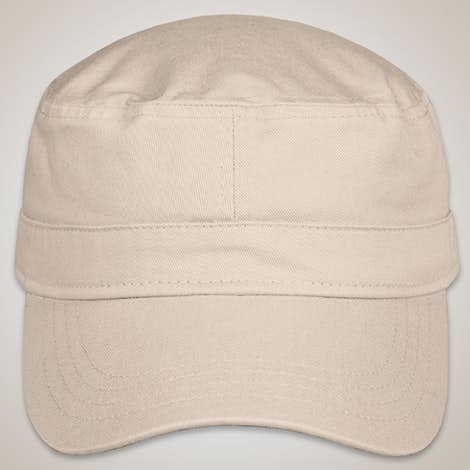 Valucap Bio-Washed Military Hat - Stone