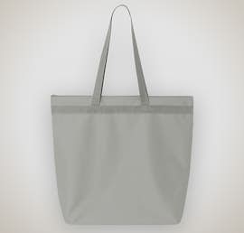 Large Recycled Poly Zippered Tote - Color: Grey