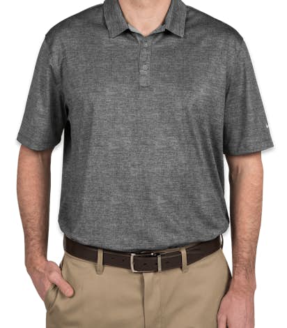 Nike Golf Dri-FIT Crosshatch Performance Polo - Cool Grey / Anthracite