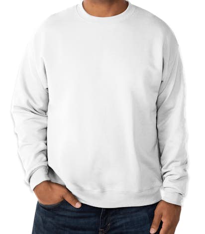 Hanes EcoSmart® 50/50 Crewneck Sweatshirt - White