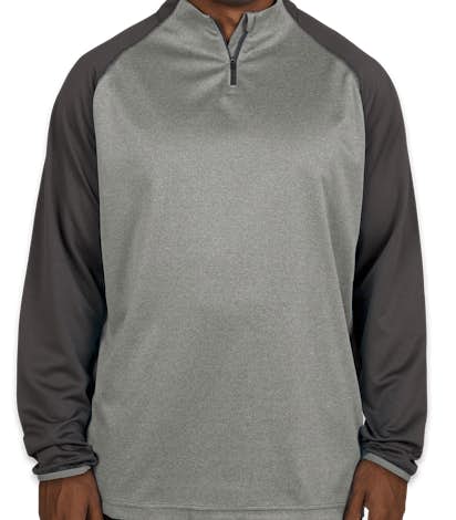 Augusta Reflective Quarter Zip Performance Shirt - Slate / Graphite Heather