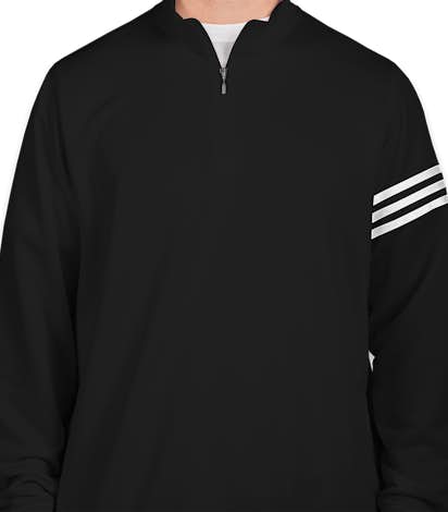 Adidas ClimaLite Quarter Zip Performance Pullover - Black / White