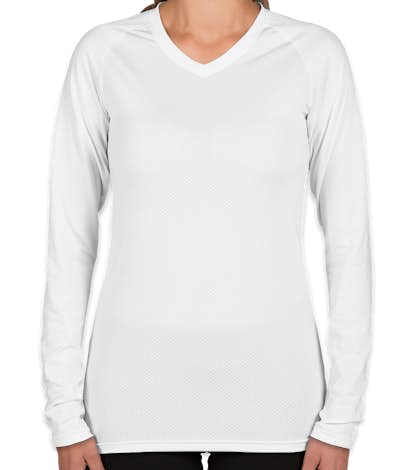 Augusta Juniors Long Sleeve Volleyball Jersey - White