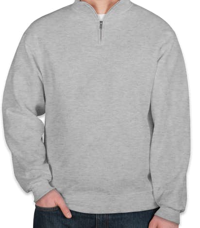 Jerzees Lightweight Quarter Zip Sweatshirt - Ash