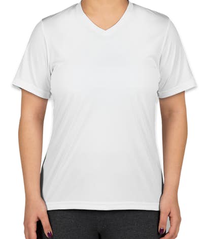 Team 365 Ladies Zone V-Neck Performance Shirt - White