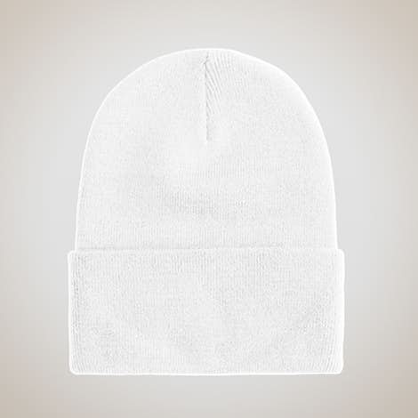 Port & Company Knit Hat - White