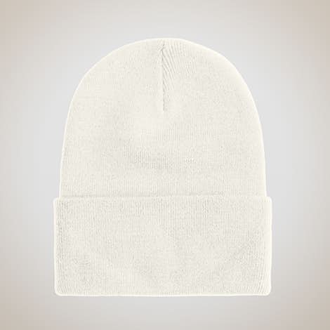 Port & Company Fleece-Lined Knit Hat - White