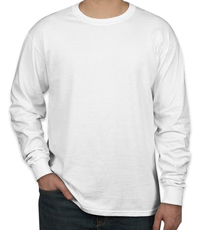 Canada - Jerzees 100% Cotton Long Sleeve T-shirt - White