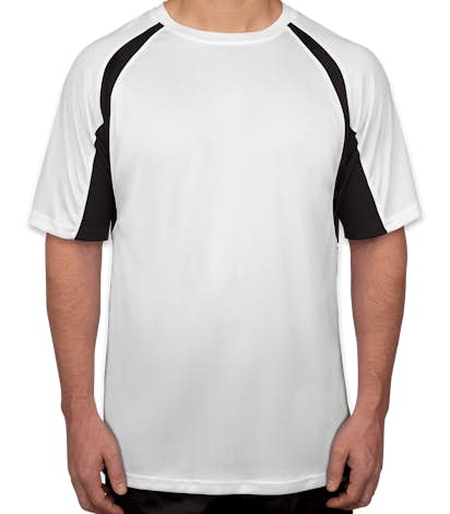 Badger B-Dry Contrast Performance Shirt - White / Black