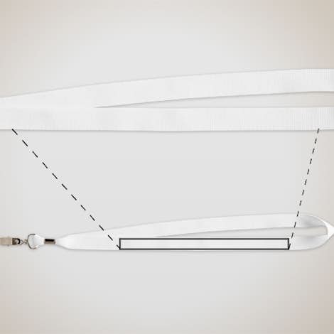 Lanyard with Bulldog Clip - White