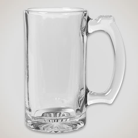 12 oz. Thumbprint Glass Tankard - Clear