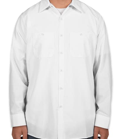 Red Kap® Long Sleeve Industrial Work Shirt - White