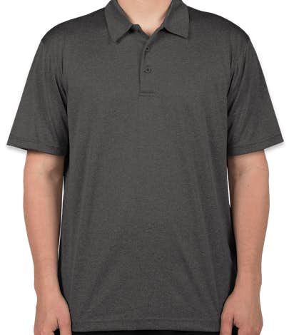 Sport-Tek Heather Performance Polo - Embroidered - Graphite Heather