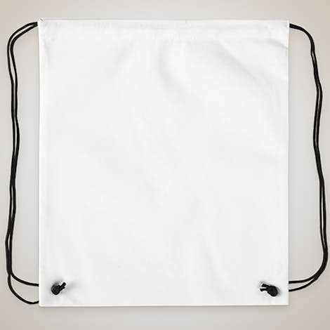 Promotional Non-Woven Drawstring Bag - White
