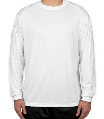 Badger B-Dry Long Sleeve Performance Shirt - White