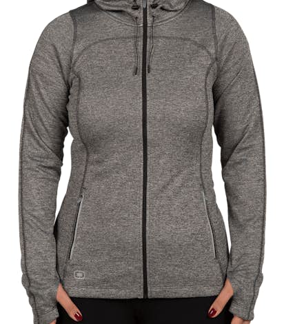 Ogio Endurance Ladies Reflective Heather Performance Full Zip - Diesel Grey
