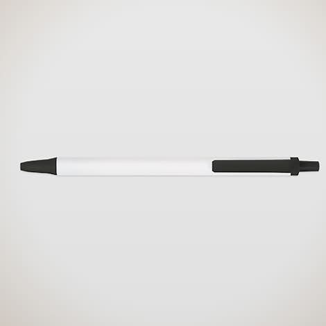 BIC Clic Stic Pen (black ink) - White / Black