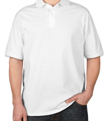 Jerzees Spotshield 50/50 Jersey Polo - White