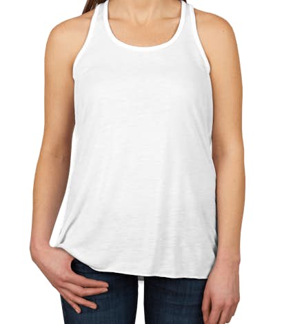Canada - Bella Ladies Flowy Racerback Tank - White