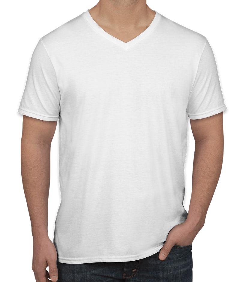 Custom Gildan Softstyle Jersey V-Neck T-shirt - Design Short Sleeve T ...