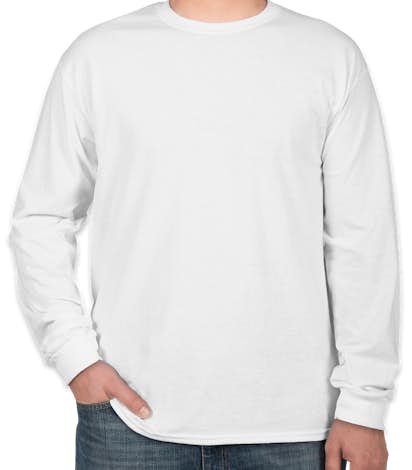 Gildan 100% Cotton Long Sleeve T-shirt - White
