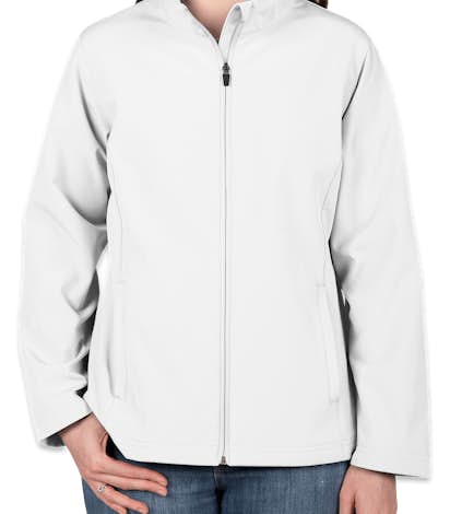 Team 365 Ladies Soft Shell Jacket - White
