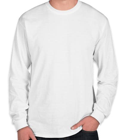 Gildan 50/50 Long Sleeve T-shirt - White