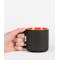 14 oz. Ceramic Two-Tone Black Minolo Mug - Other View: 1