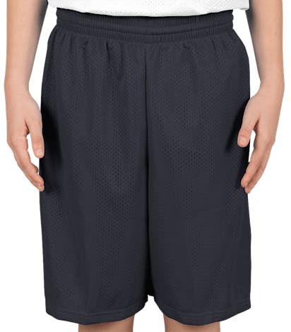 Teamwork Youth Fadeaway Mesh Basketball Shorts - Navy