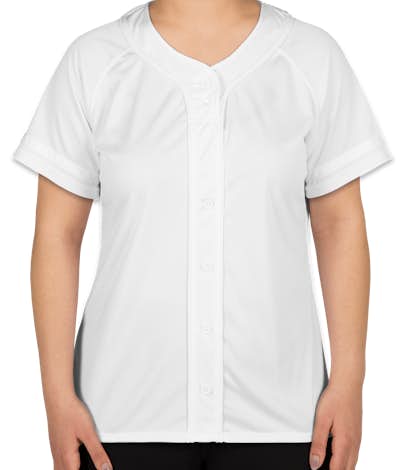 Augusta Ladies Winner Softball Jersey - White / White
