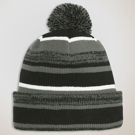New Era Fleece Lined Pom Pom Beanie - Black / Graphite