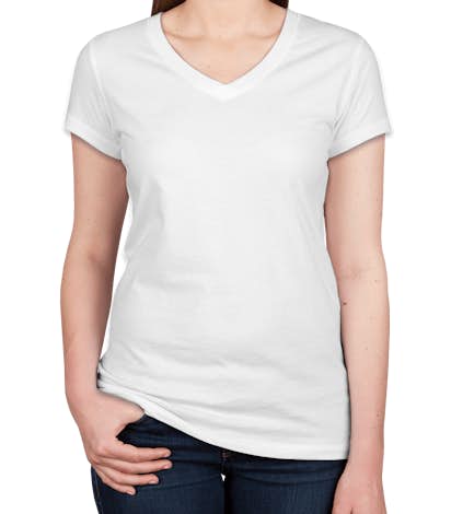 Bella Juniors Jersey V-Neck T-shirt - White