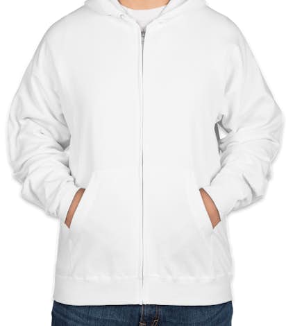 Hanes EcoSmart® 50/50 Zip Hoodie - White