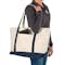Large Heavyweight Cotton Zippered Boat Tote - Other View: 1
