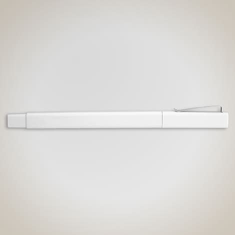 Ambassador Square Ballpoint Pen (black ink) - White