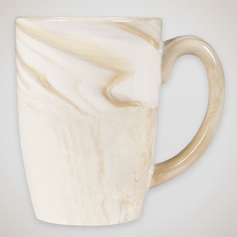 16 oz. Marbled Ceramic Mug - Brown