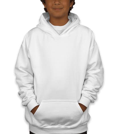 Canada - Gildan Youth Midweight 50/50 Pullover Hoodie - White