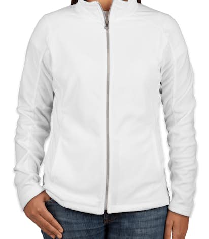 Port Authority Ladies Full Zip Microfleece Jacket - White