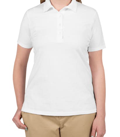 Hanes Ladies X-Temp Polo - White
