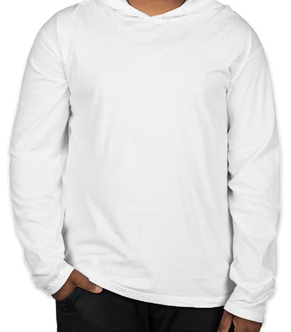 Comfort Colors Hooded Long Sleeve T-shirt - White